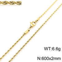 Stainless Steel Titanium Steel 18K Gold Plated Casual Simple Style Plating Solid Color Necklace sku image 7