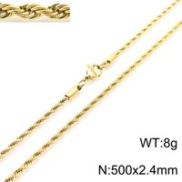 Stainless Steel Titanium Steel 18K Gold Plated Casual Simple Style Plating Solid Color Necklace sku image 4