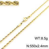 Stainless Steel Titanium Steel 18K Gold Plated Casual Simple Style Plating Solid Color Necklace sku image 6