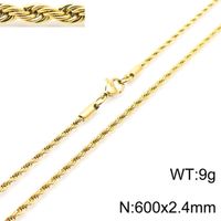 Stainless Steel Titanium Steel 18K Gold Plated Casual Simple Style Plating Solid Color Necklace sku image 9