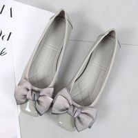 Women's Elegant Solid Color Bow Knot Square Toe Flats main image 5