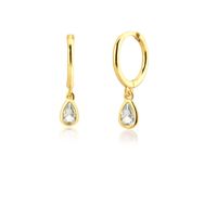 1 Pair Sweet Water Droplets Plating Inlay Copper Zircon Drop Earrings sku image 1