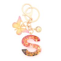 Retro Simple Style Letter Butterfly Resin Metal Women's Bag Pendant Keychain sku image 19