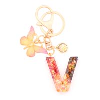 Retro Simple Style Letter Butterfly Resin Metal Women's Bag Pendant Keychain sku image 22