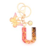 Retro Simple Style Letter Butterfly Resin Metal Women's Bag Pendant Keychain sku image 21