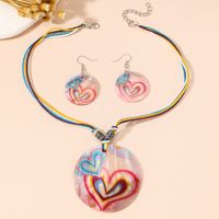 Simple Style Heart Shape Shell Patchwork Women's Pendant Necklace main image 5