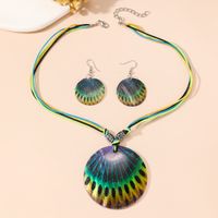 Simple Style Heart Shape Shell Patchwork Women's Pendant Necklace sku image 2