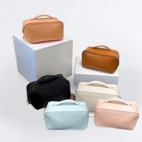 Women's All Seasons Pu Leather Solid Color Basic Square Zipper Cosmetic Bag main image 1