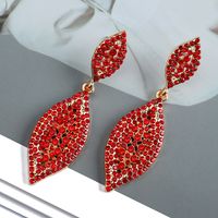 1 Pair Retro Geometric Inlay Rhinestone Artificial Gemstones Drop Earrings main image 1