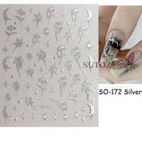 Retro Streetwear Heart Shape Flower Plastic Paper Nail Decoration Accessories 1 Piece sku image 8