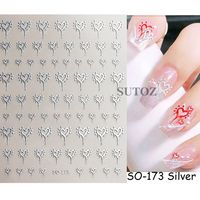 Retro Streetwear Heart Shape Flower Plastic Paper Nail Decoration Accessories 1 Piece sku image 14