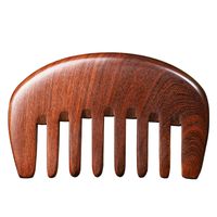 Retro Solid Color Solid Wood Hair Combs sku image 5