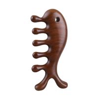Retro Solid Color Solid Wood Hair Combs sku image 10