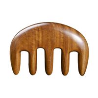 Retro Solid Color Solid Wood Hair Combs sku image 6