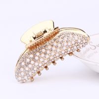 Simple Style Solid Color Plastic Inlay Artificial Pearls Artificial Diamond Hair Claws sku image 2