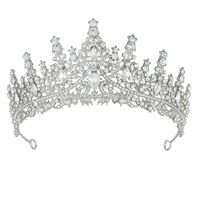 Queen Crown Zinc Alloy Plating Inlay Artificial Diamond Crown sku image 1