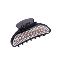 Simple Style Solid Color Plastic Inlay Artificial Pearls Artificial Diamond Hair Claws main image 2