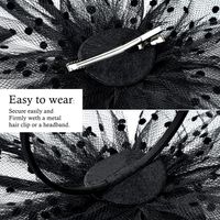 Retro Flower Gauze Feather Party Headpieces main image 4