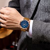 Casual Round Buckle Quartz Men's Watches main image 1