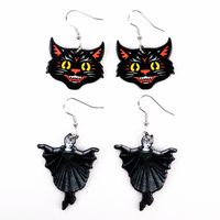 1 Pair Funny Cat Arylic Drop Earrings main image 5