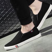 Men's Casual Solid Color Round Toe Canvas Shoes main image 1