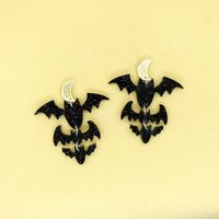 1 Pair Funny Punk Fruit Bat Printing Arylic Drop Earrings sku image 1
