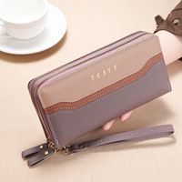 Women's Color Block Pu Leather Zipper Wallets main image 1