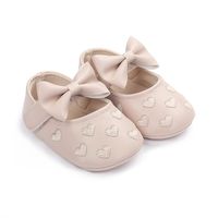Women's Casual Heart Shape Bow Knot Round Toe Toddler Shoes sku image 16