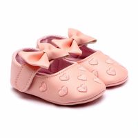 Women's Casual Heart Shape Bow Knot Round Toe Toddler Shoes sku image 10