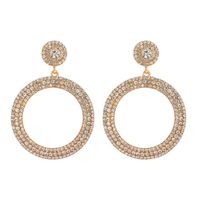 1 Pair Fashion Round Rhinestone Plating Women's Drop Earrings main image 7