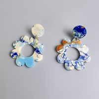 1 Pair Classic Style Flower Hollow Out Arylic Drop Earrings sku image 5