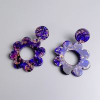 1 Pair Classic Style Flower Hollow Out Arylic Drop Earrings sku image 2