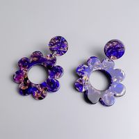 1 Par Estilo Clásico Flor Ahuecar Arílico Pendientes De Gota sku image 2