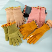 Unisex Cute Preppy Style Sweet Polka Dots Gloves 1 Pair main image 1
