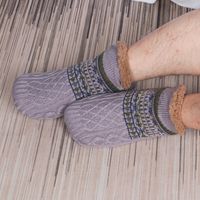 Hommes Décontractée Géométrique Fibre De Polyacrylonitrile Cheville Chaussettes Une Paire main image 3