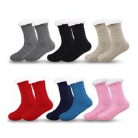 Women's Casual Solid Color Polyacrylonitrile Fiber Jacquard Crew Socks A Pair main image 6