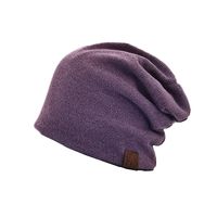 Unisex Streetwear Solid Color Patch Eaveless Beanie Hat sku image 1