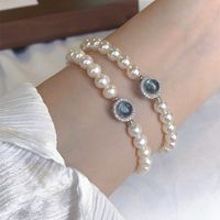 Elegant Glam Luxurious Geometric Imitation Pearl Plating Women's Bracelets main image 4