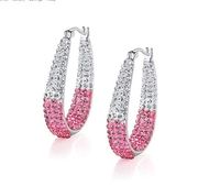 1 Pair Elegant Lady U Shape Plating Inlay Alloy Zircon Earrings sku image 2