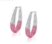 1 Pair Elegant Lady U Shape Plating Inlay Alloy Zircon Earrings main image 4