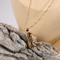Copper Simple Style Plating Solid Color Pendant Necklace main image 3