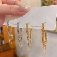 1 Pair Basic Solid Color Alloy Drop Earrings main image 1