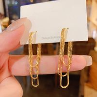 1 Pair Basic Solid Color Alloy Drop Earrings main image 4