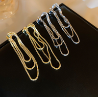 1 Pair Basic Solid Color Alloy Drop Earrings main image 3