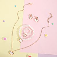 Casual Butterfly Mixed Materials Plating Kid's Necklace main image 4