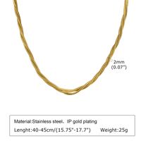 304 Stainless Steel 18K Gold Plated Modern Style Classic Style Commute Plating Solid Color Bracelets Necklace main image 3