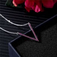 Casual Vintage Style Simple Style Letter Copper Plating Inlay Zircon White Gold Plated Pendant Necklace main image 1