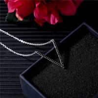 Casual Vintage Style Simple Style Letter Copper Plating Inlay Zircon White Gold Plated Pendant Necklace main image 5