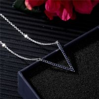Casual Vintage Style Simple Style Letter Copper Plating Inlay Zircon White Gold Plated Pendant Necklace main image 4