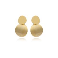 1 Paire Élégant Luxueux Rond Placage Le Cuivre Plaqué Or 24k Des Boucles D'oreilles main image 7